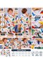100% Cotton Boys' Dinosaur Patterned Top and Bottom Long Sleeve Children's Pajama Set - 8
