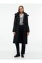 Women's Brand Logo Black Coat Suitable for Daily Use