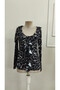 Women's Ruffle Detailed V-Neck Lace-Up Leopard Pattern Single Jersey Fabric Blouse - 4