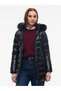 Women's Brand Logo Black Coat Suitable for Daily Use
