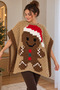 Gingerbread Christmas Themed Handmade Design Poncho