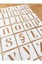 50 Piece Letter Number Symbol Stencil Set 250 Micron Mylar Turkish Character Wood Fabric Painting Template Agenova - 8