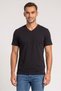 Men 3 Pieces V Neck Short Sleeve Plain T-Shirt, Black