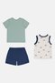 Toddlers Boy 3 Pcs Graphic Print Tops And Short Set, Multicolor - 3