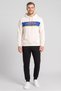 Men Sportswear Fit Long Sleeve Outdoor Hoodie, Off White - 2