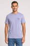 Men Crew Neck Short Sleeve Brand Logo T-Shirt, Slate Blue