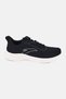 Men Brand Logo Lace Up Running Shoes, Black - 4