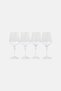 4 Pcs Wine Glasses 435ml, Transparent