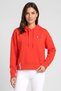 Women Relaxed Fit Long Sleeve Outdoor Hoodies, Red