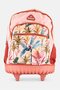 Kids Girl Floral Print Trolley Backpack, Multicolor