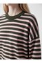 Esvab • Modern & Distinctive Striped Loose Fit Women's Knitwear Sweater - 3