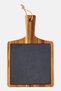 Acacia Wood and Slate Serving Board, Multicolor