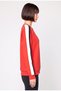 Women Sportswear Fit Long Sleeve Outdoor Sweatshirt, Red - 3
