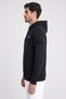 Men Regular Fit Long Sleeve Outdoor Hoodie, Black - 3