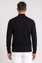 Men High Neck Long Sleeve Knitted Full Zip Sweater, Black - 4