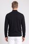 Men High Neck Long Sleeve Knitted Full Zip Sweater, Navy - 4