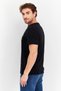 Men Crew Neck Short Sleeve Graphic Printed T-Shirt, Black - 4
