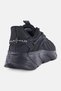 Women Lace Up Running Shoes, Black - 3