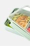 Rectangle Lunch Box With 3 Removable Compartments, Light Olive - 3