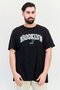 Men Crew Neck Short Sleeve Graphic Print T Shirt, Black