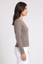 Women V Neck Long Sleeve Knitted Cardigans, Brown - 3