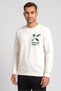 Men Regular Fit Long Sleeve Outdoor Sweatshirt, White