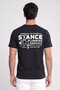 Men Crew Neck Short Sleeve Brand Logo T-Shirt, Black - 4