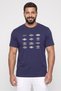 Men Sportswear Fit Short Sleeve Outdoor T-Shirt, Navy Blue