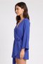 Jeans Women Long Sleeve Plain Playsuit, Blue - 3