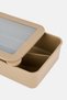 4-Section Polypropylene Lunch Box, Brown - 3