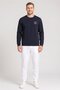 Men Sportswear Fit Long Sleeve Training Sweatshirt, Navy Blue - 2