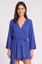Jeans Women Long Sleeve Plain Playsuit, Blue
