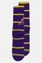 x NBA Men 1 Pair Stripe Crew Socks, Purple - 2