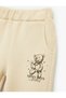 Beige Girls' Jogger Sweatpants with Teddy Bear Print 7WKG40023AK - 4
