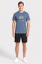 Men Sportswear Fit Short Sleeve Outdoor T-Shirt, Slate Blue - 2