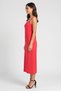 Women Solid Midi Dress, Red - 3