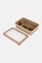4-Section Polypropylene Lunch Box, Brown - 2