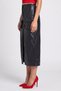 Women Solid Faux Leather Maxi Skirt, Black - 3