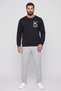 Men Sportswear Fit Long Sleeve Outdoor Sweatshirt, Black - 2