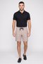 Men Solid 9 Inseam Chino Shorts, Beige - 2
