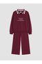 Polo Collar Printed Girls' Tracksuit Set (W6) - 2