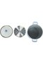 Alpn Cuisine Dusty Blue Ceramic-Coated Steamer Stock Pot, 20 Qt Aluminum Cookware Set with Perforated Insert and Glass Lid - 2