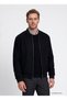 Ace008271173 Black Men's Bomber Collar Coat - 4