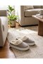 Women's Winter Plush Slippers with Button Detail and Thick Sole Home Slippers