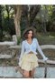 Women's Ruffled Lace Transparent Blouse - 4