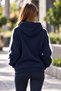 Women's Striped Detail Hooded Sweatshirt - 2