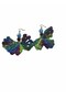 Crocheted Multicolor Butterfly Earrings - 2