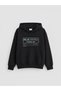Ozmarka New Season Black Text Printed Boys' Thick Tracksuit Set - 2