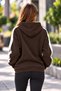 Women's Hooded Sweatshirt with Striped Details - 2