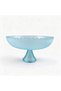 Footed Glass Salad Bowl Presentation Bowl Blue 30 cm - 2